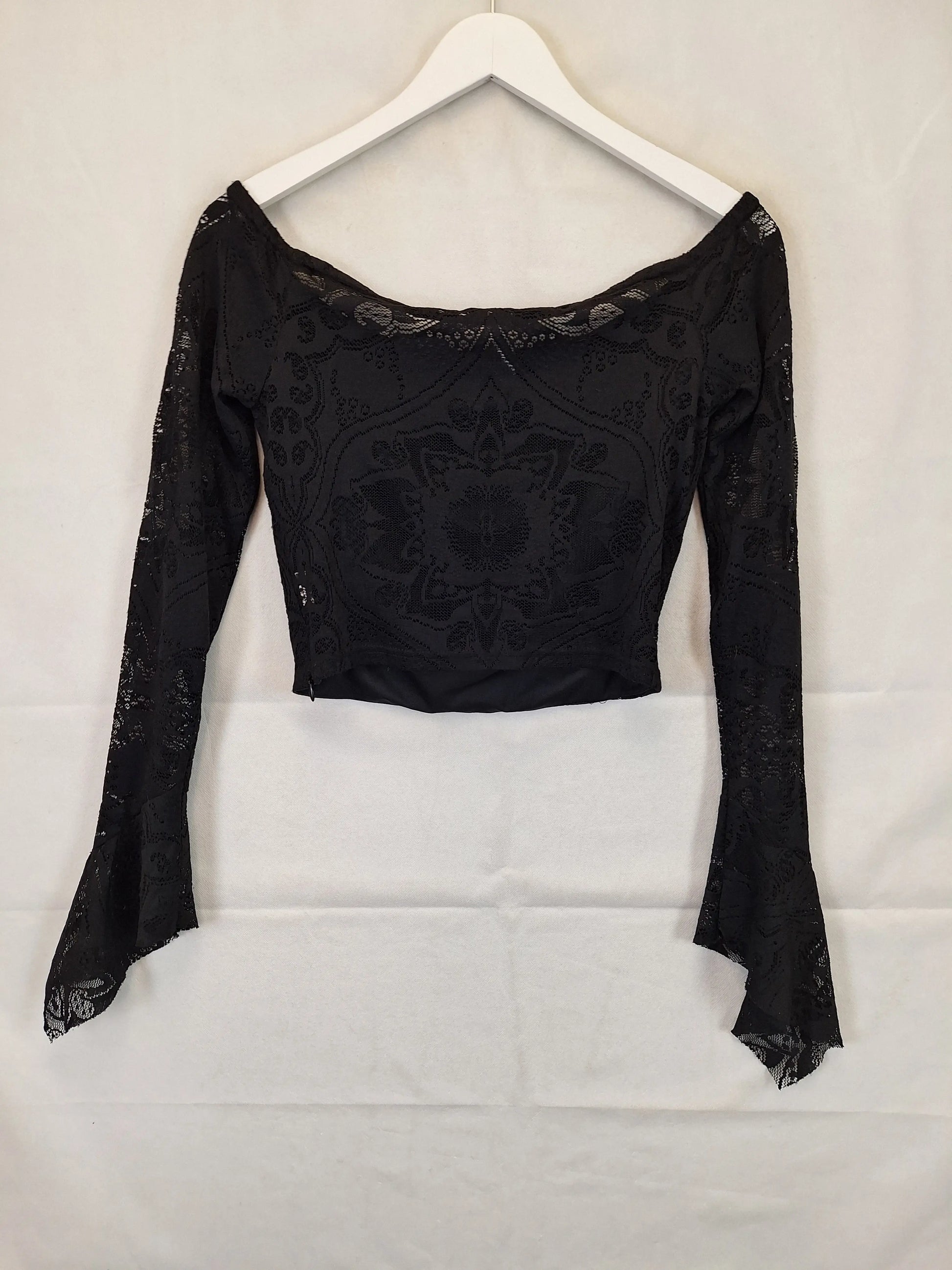 Bec and Bridge Lace Flare Sleeve Crop Top Size 12 by SwapUp-Online Second Hand Store-Online Thrift Store