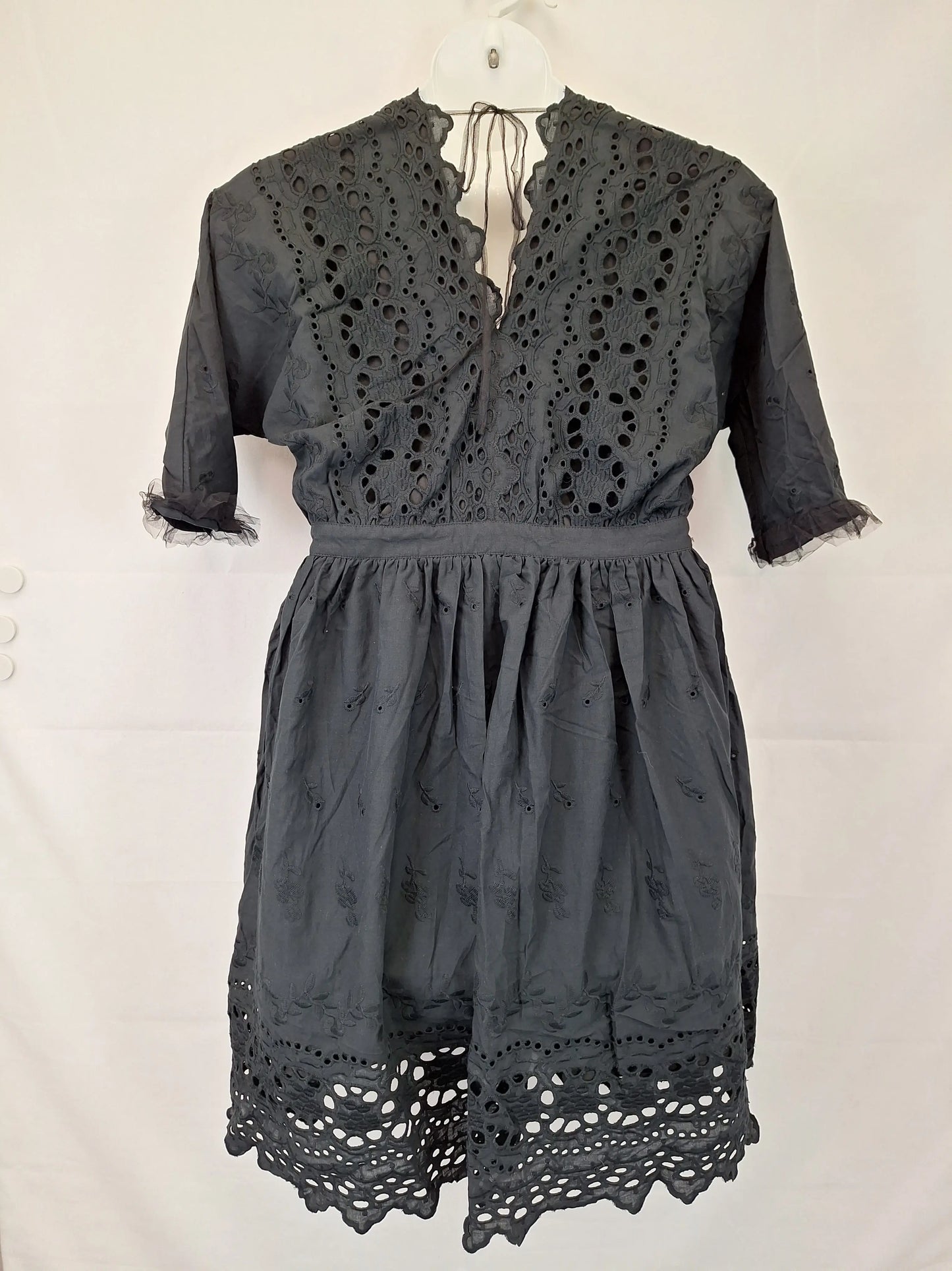 Belle & Blossom Midnight Broderie Mini Dress Size M by SwapUp-Online Second Hand Store-Online Thrift Store