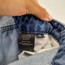 Bettina Liano Contrast Wash Distressed Denim Skirt Size 16 by SwapUp-Online Second Hand Store-Online Thrift Store