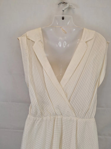 Bettina Liano Textured Silk Plunging V Neck Mini Dress Size 12 by SwapUp-Online Second Hand Store-Online Thrift Store