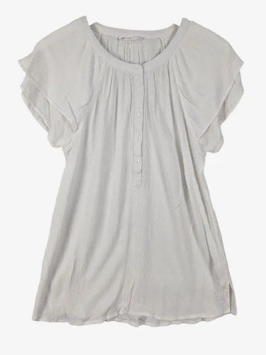 Betty Basics White Summer Cottage Blouse Size 10 by SwapUp-Online Second Hand Store-Online Thrift Store