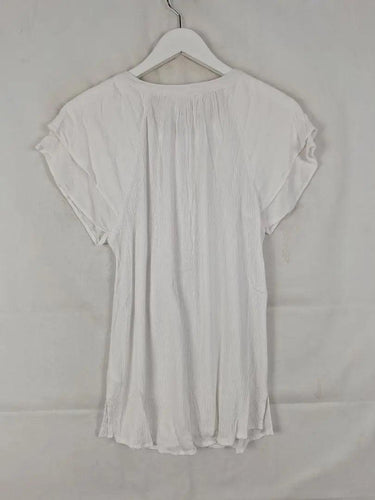 Betty Basics White Summer Cottage Blouse Size 10 by SwapUp-Online Second Hand Store-Online Thrift Store