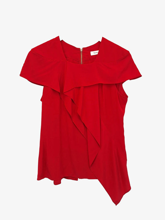 Bianca Spender Crimson Silk Layered Top Size 8 by SwapUp-Online Second Hand Store-Online Thrift Store