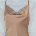 Billy J Caramel Satin Cowl Neck Dress Size 8 by SwapUp-Online Second Hand Store-Online Thrift Store