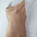 Billy J Caramel Satin Cowl Neck Dress Size 8 by SwapUp-Online Second Hand Store-Online Thrift Store