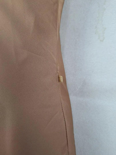 Billy J Caramel Satin Cowl Neck Dress Size 8 by SwapUp-Online Second Hand Store-Online Thrift Store