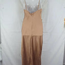 Billy J Caramel Satin Cowl Neck Dress Size 8 by SwapUp-Online Second Hand Store-Online Thrift Store