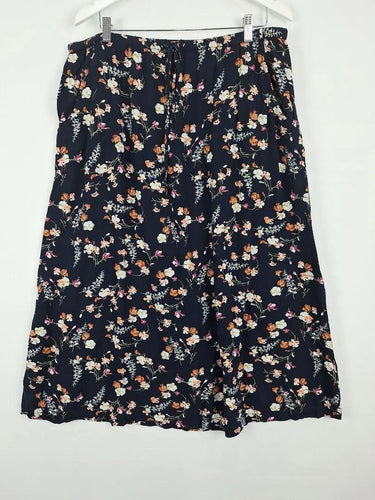 Bird Keepers Adjustable Waist Light Summer Floral Midi Skirt Size 18 by SwapUp-Online Second Hand Store-Online Thrift Store