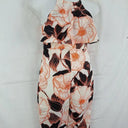 Blossom High Neck Orange Floral Dress Size 12 by SwapUp-Online Second Hand Store-Online Thrift Store