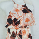 Blossom High Neck Orange Floral Dress Size 12 by SwapUp-Online Second Hand Store-Online Thrift Store