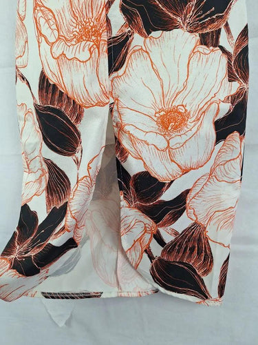 Blossom High Neck Orange Floral Dress Size 12 by SwapUp-Online Second Hand Store-Online Thrift Store