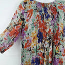 Blue Illusion Crinkle Pleated Floral Silk Midi Dress Size XL by SwapUp-Online Second Hand Store-Online Thrift Store