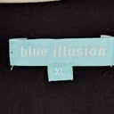 Blue Illusion Crinkle Pleated Floral Silk Midi Dress Size XL by SwapUp-Online Second Hand Store-Online Thrift Store