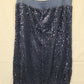 Blue Illusion Navy Sequin Stretch Tube Midi Skirt Size XXL by SwapUp-Online Second Hand Store-Online Thrift Store