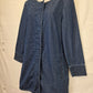 Blue Illusion Spotted Light Denim Long Coat Size S by SwapUp-Online Second Hand Store-Online Thrift Store