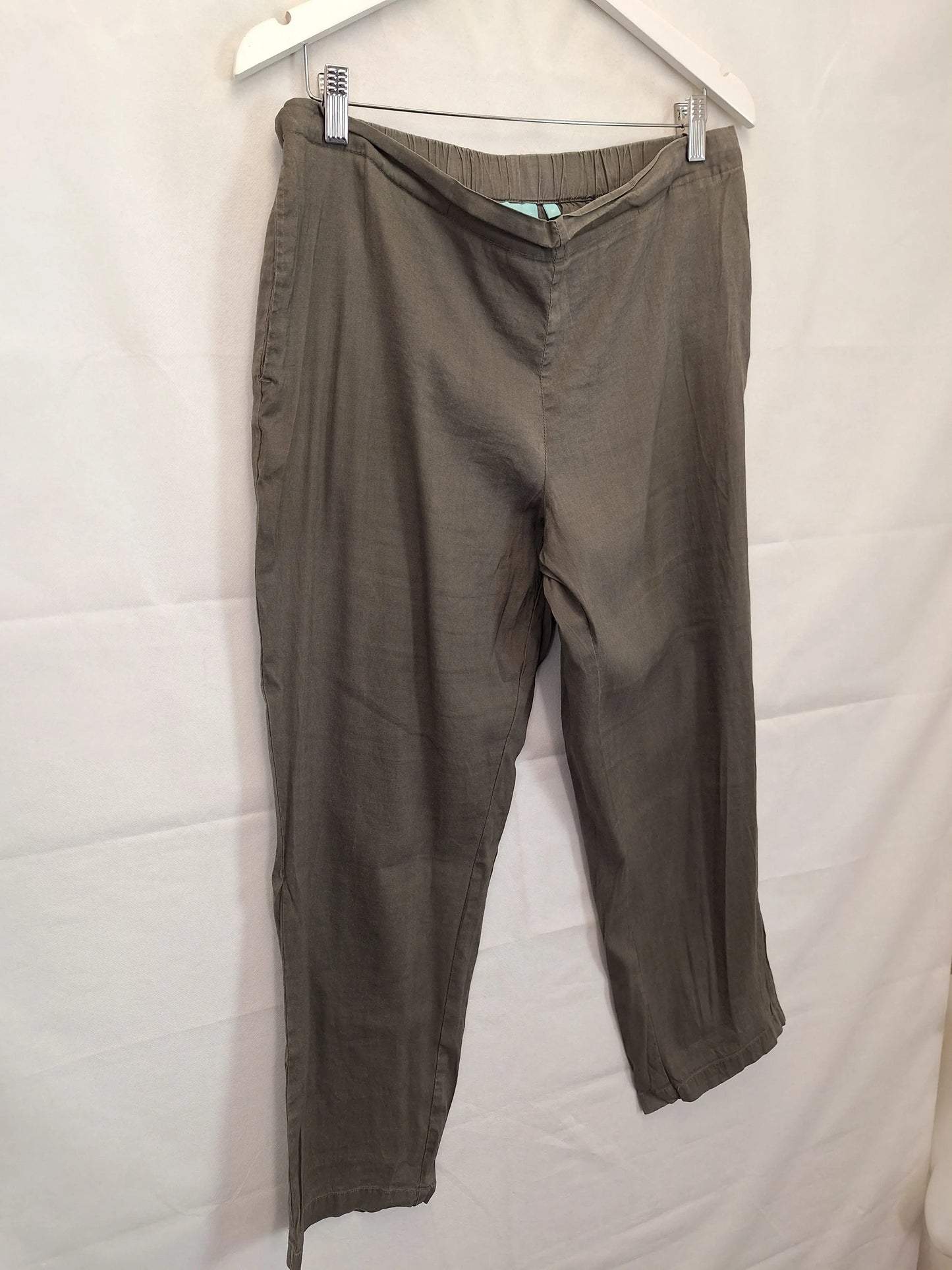 Blue Illusion Summer Light  Casual Pants Size M by SwapUp-Online Second Hand Store-Online Thrift Store