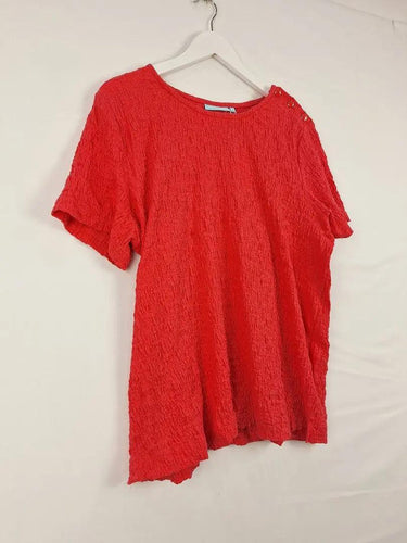 Blue Illusion Watermelon Textured Everyday Essential Top Size XXL by SwapUp-Online Second Hand Store-Online Thrift Store