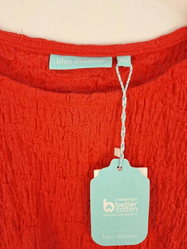 Blue Illusion Watermelon Textured Everyday Essential Top Size XXL by SwapUp-Online Second Hand Store-Online Thrift Store