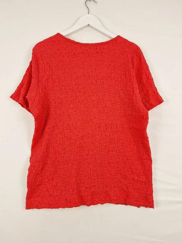 Blue Illusion Watermelon Textured Everyday Essential Top Size XXL by SwapUp-Online Second Hand Store-Online Thrift Store
