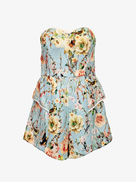 Blue Juice Bustier Floral Playsuit Size 10 by SwapUp-Online Second Hand Store-Online Thrift Store