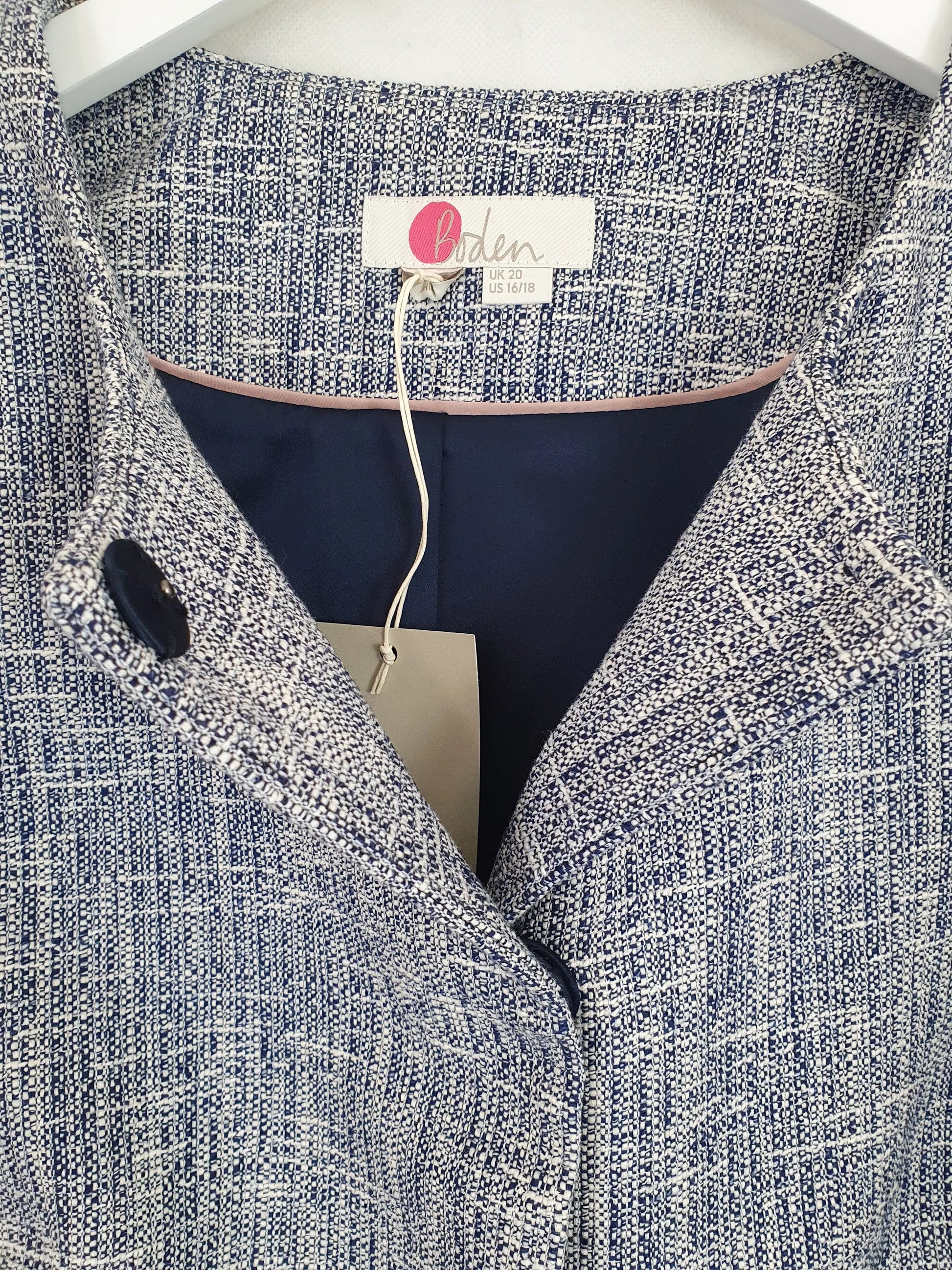Boden Blue Stitch Stylish Jacket Size 20 by SwapUp-Online Second Hand Store-Online Thrift Store