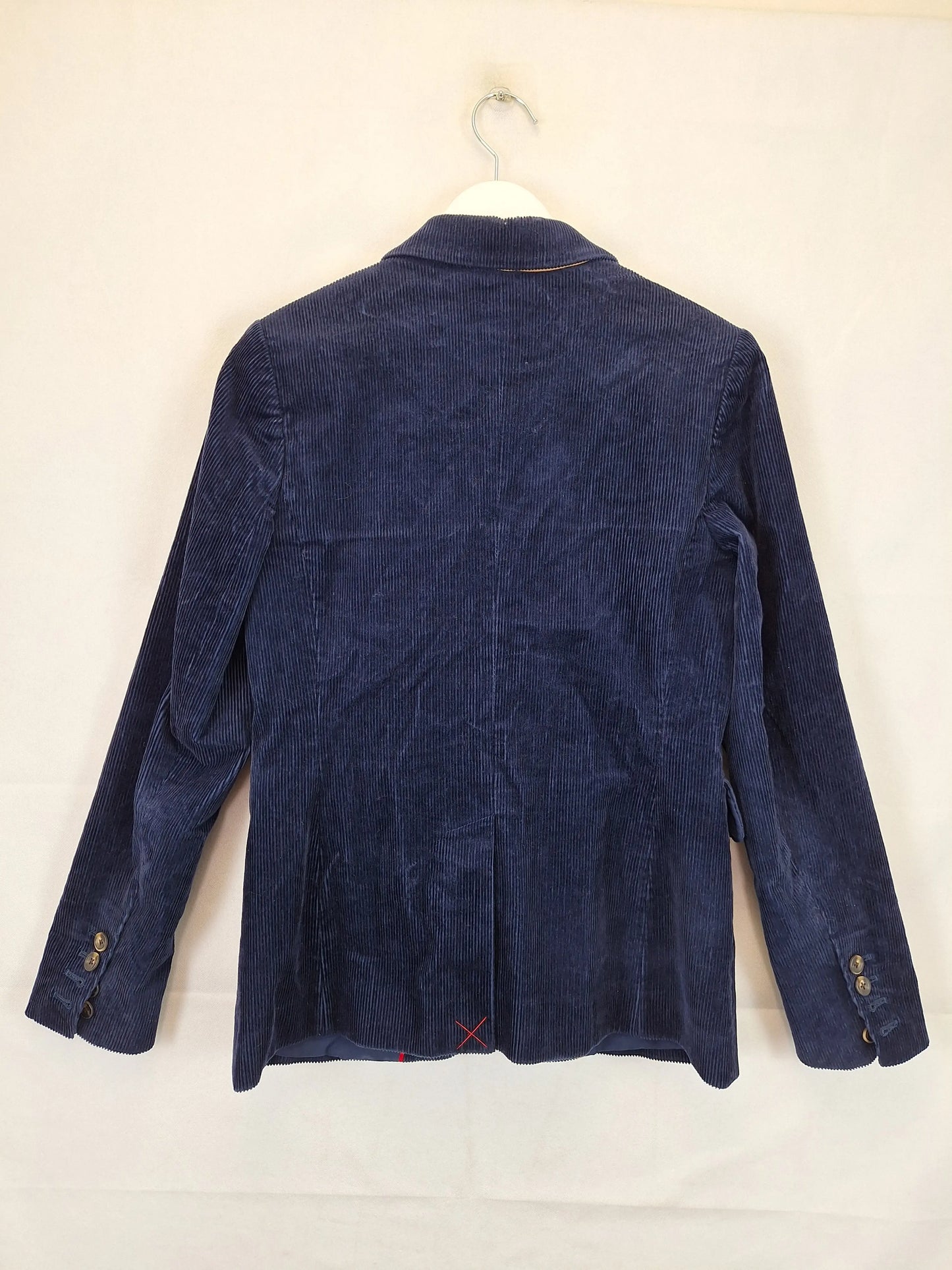 Boden Navy Corduroy Single Breasted Blazer Size 8 by SwapUp-Online Second Hand Store-Online Thrift Store