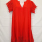 Bohemian Coral Lace Trimmed Midi Dress Size S by SwapUp-Online Second Hand Store-Online Thrift Store