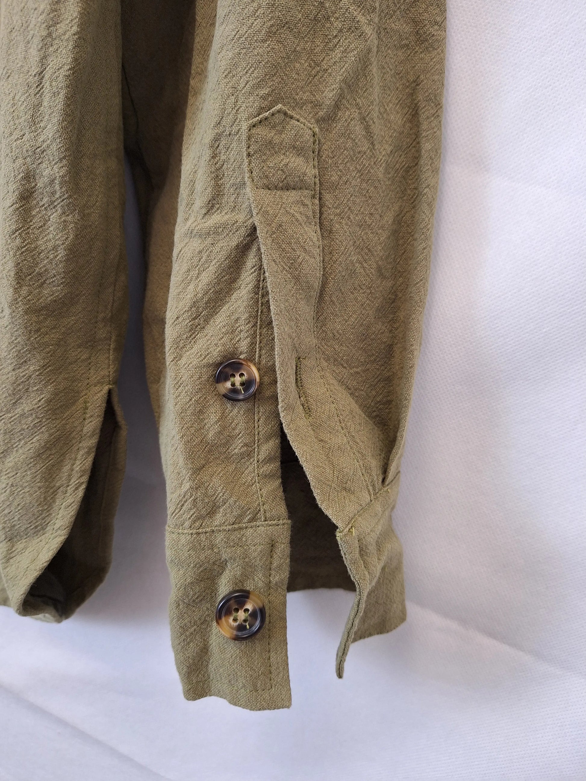 Bohemian Traders Khaki Oversized Utility Shirt Size S by SwapUp-Online Second Hand Store-Online Thrift Store