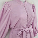 Bohemian Traders Mauve Flounce Belted Button up Mini Dress Size 24 by SwapUp-Online Second Hand Store-Online Thrift Store