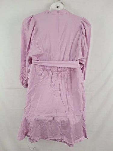 Bohemian Traders Mauve Flounce Belted Button up Mini Dress Size 24 by SwapUp-Online Second Hand Store-Online Thrift Store