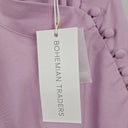 Bohemian Traders Mauve Flounce Belted Button up Mini Dress Size 24 by SwapUp-Online Second Hand Store-Online Thrift Store