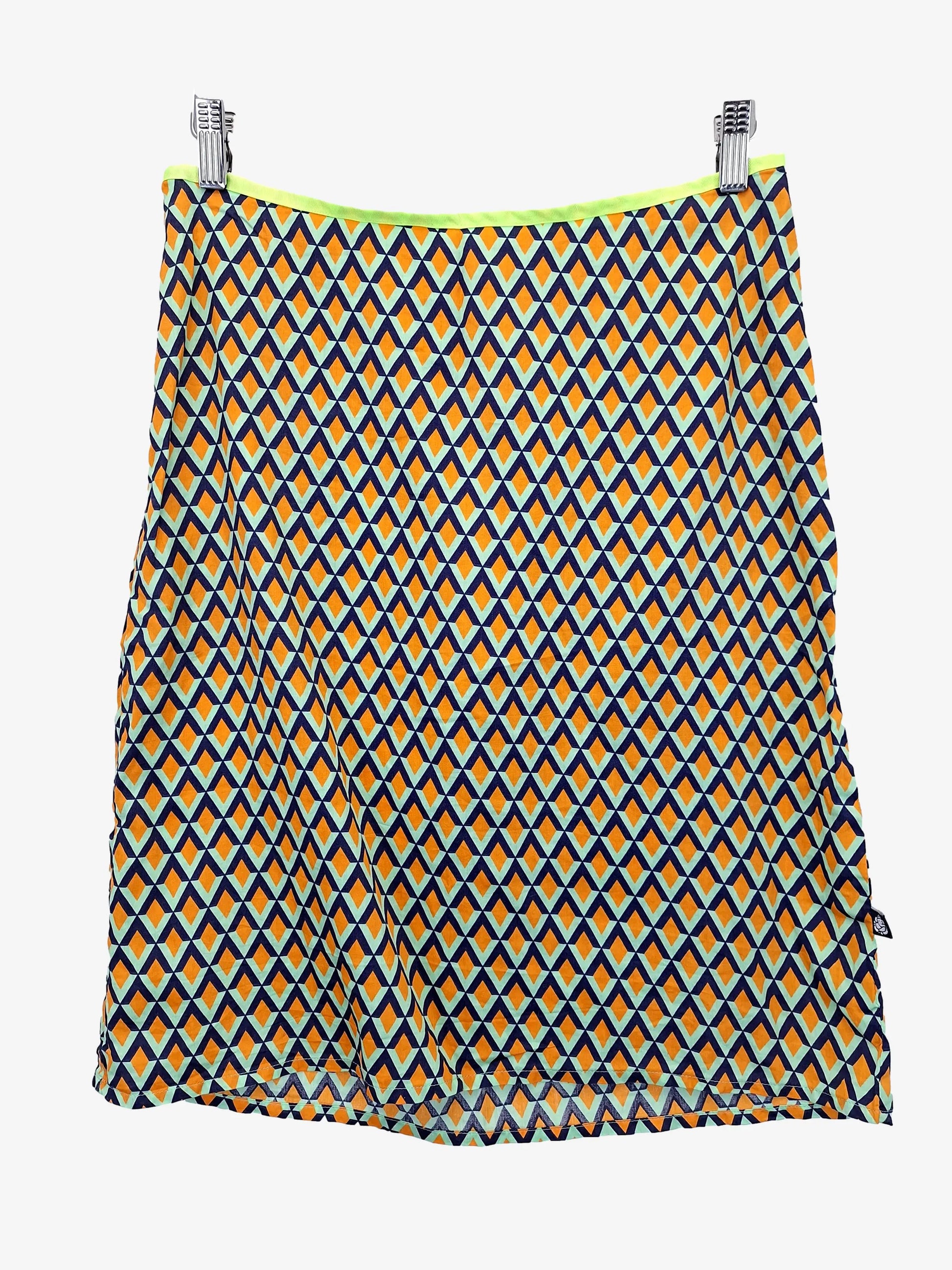 Boom Shankar Psychedellic Geometry Midi Skirt Size 10 by SwapUp-Online Second Hand Store-Online Thrift Store