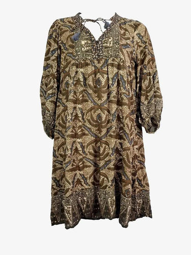 Boom Shankar Soft Boho Feathers Dress Size 14 by SwapUp-Online Second Hand Store-Online Thrift Store