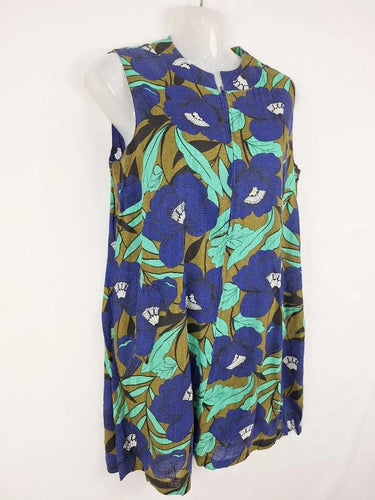 Boom Shankar Zip Front Floral Shift Dress Size 8 by SwapUp-Online Second Hand Store-Online Thrift Store