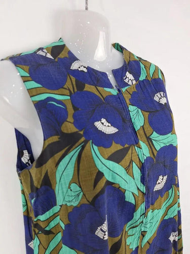 Boom Shankar Zip Front Floral Shift Dress Size 8 by SwapUp-Online Second Hand Store-Online Thrift Store