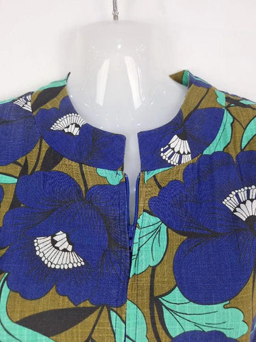 Boom Shankar Zip Front Floral Shift Dress Size 8 by SwapUp-Online Second Hand Store-Online Thrift Store