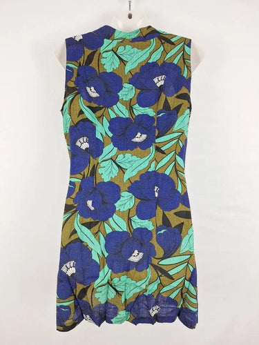Boom Shankar Zip Front Floral Shift Dress Size 8 by SwapUp-Online Second Hand Store-Online Thrift Store