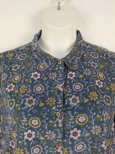 Brakeburn Folk Art Floral Fine Corduroy Shirt Midi Dress Size 18 by SwapUp-Online Second Hand Store-Online Thrift Store