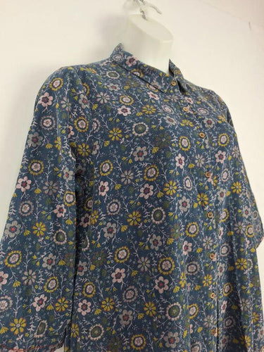 Brakeburn Folk Art Floral Fine Corduroy Shirt Midi Dress Size 18 by SwapUp-Online Second Hand Store-Online Thrift Store