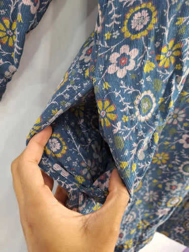 Brakeburn Folk Art Floral Fine Corduroy Shirt Midi Dress Size 18 by SwapUp-Online Second Hand Store-Online Thrift Store