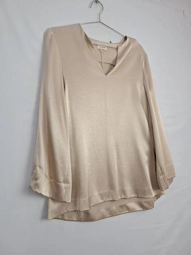 By Malene Birger Almond Satin Long Sleeve Blouse Size S by SwapUp-Online Second Hand Store-Online Thrift Store