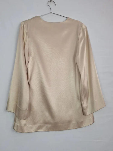 By Malene Birger Almond Satin Long Sleeve Blouse Size S by SwapUp-Online Second Hand Store-Online Thrift Store