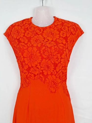 By Malene Birger Vibrant Orange Lace Top Dress Size XXS by SwapUp-Online Second Hand Store-Online Thrift Store