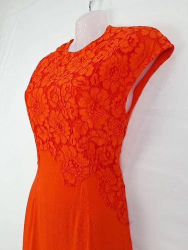 By Malene Birger Vibrant Orange Lace Top Dress Size XXS by SwapUp-Online Second Hand Store-Online Thrift Store