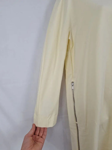COS Pastel Lemon Zipper Midi Dress Size 10 by SwapUp-Online Second Hand Store-Online Thrift Store