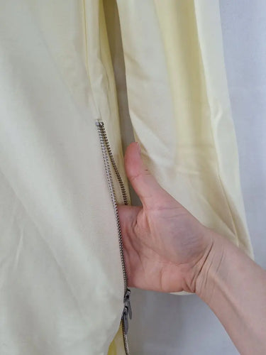 COS Pastel Lemon Zipper Midi Dress Size 10 by SwapUp-Online Second Hand Store-Online Thrift Store