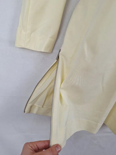 COS Pastel Lemon Zipper Midi Dress Size 10 by SwapUp-Online Second Hand Store-Online Thrift Store