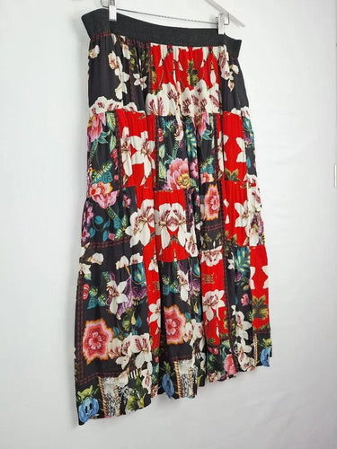 CURATE Tiered Bohemian Maxi Skirt Size L by SwapUp-Online Second Hand Store-Online Thrift Store