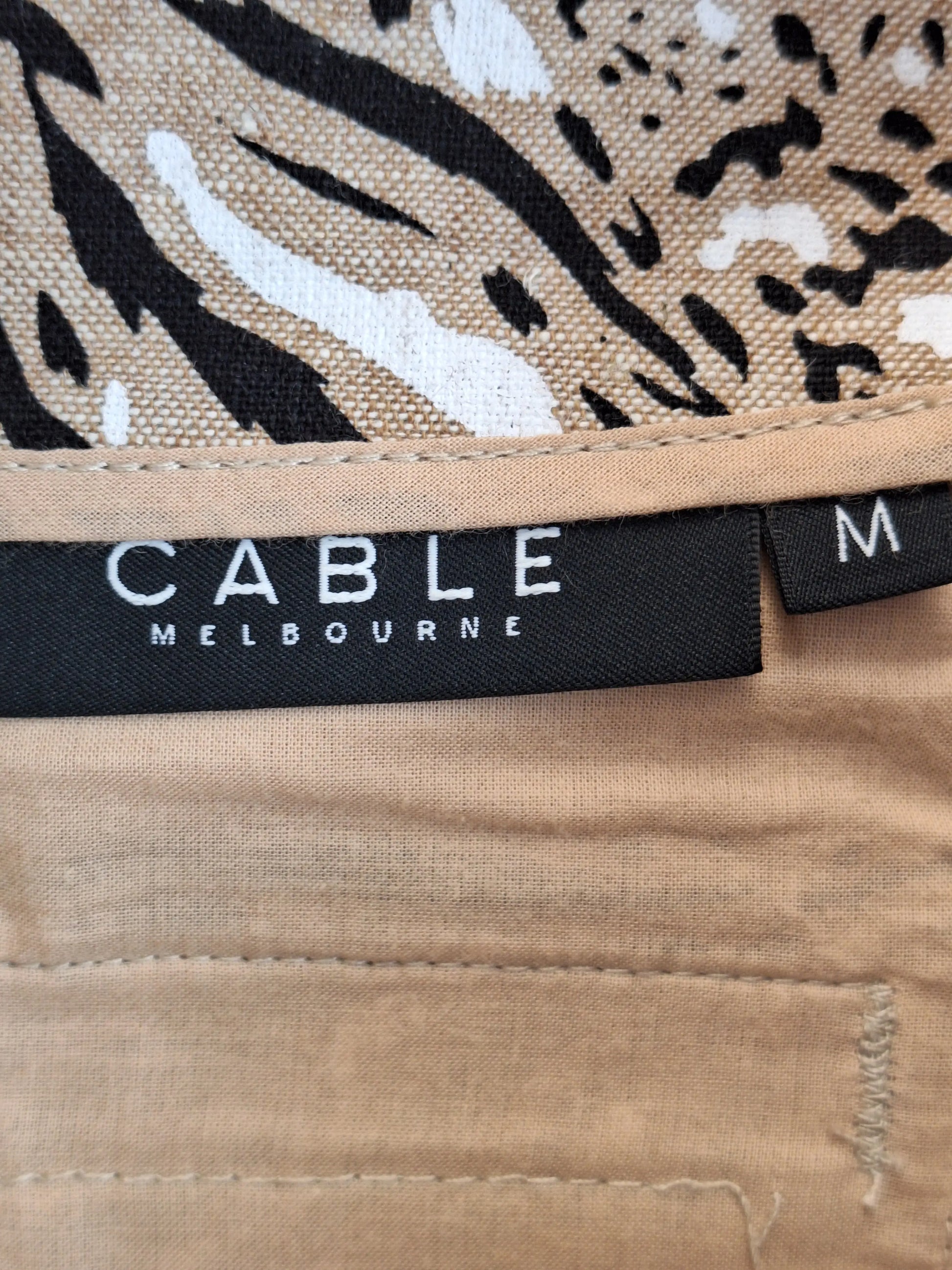 Cable Linen Blend A-line Shorts Size M by SwapUp-Online Second Hand Store-Online Thrift Store