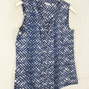 Calvin Klein Blue Diamond Panel Pleat Top Size S by SwapUp-Online Second Hand Store-Online Thrift Store